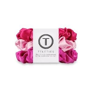 Teleties Rose All Day Large Silk Scrunchies